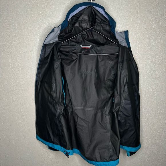 Mammut Wenaha Gore-Tex Paclite Waterproof Hooded Blue Jacket Size M - Picture 5 of 7